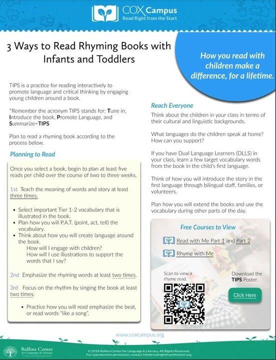 3 Ways to Read Rhyming Books with Infants and Toddlers