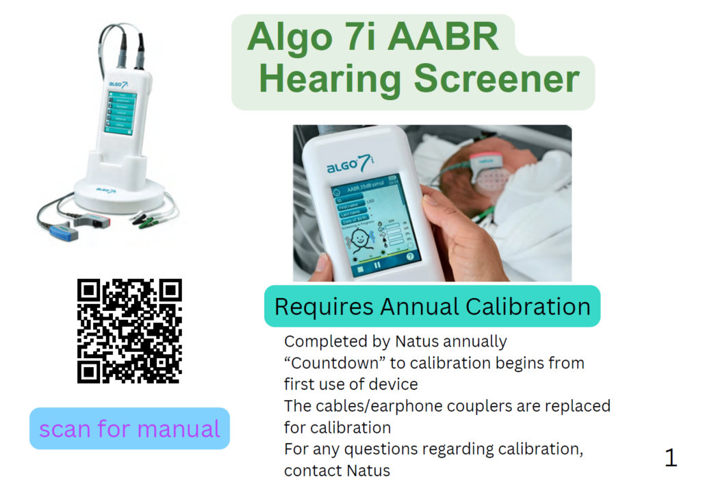 Algo 7i AABR Hearing Screener User Guide