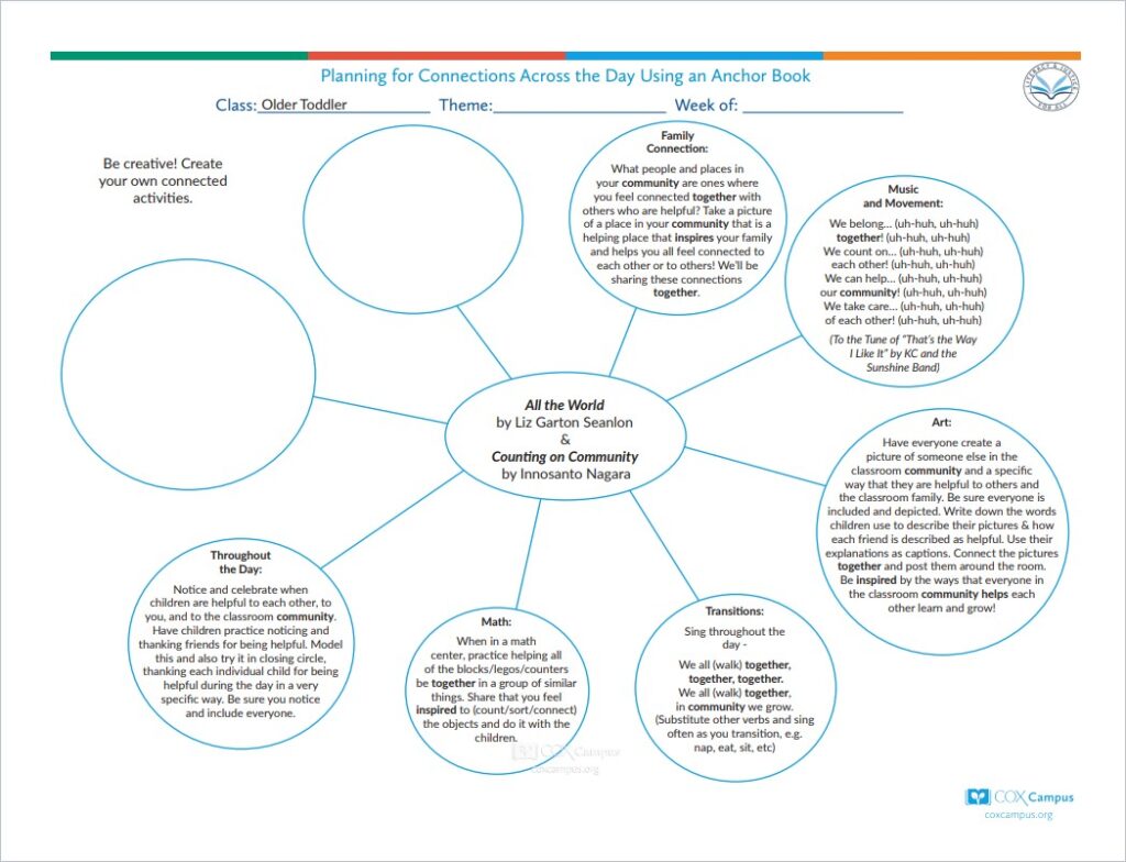 Literacy & Justice: All the World and Counting on Community Bubble Map (Older Toddlers) - Community/Community Helpers