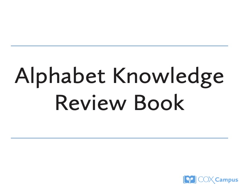 Alphabet Knowledge Review Book