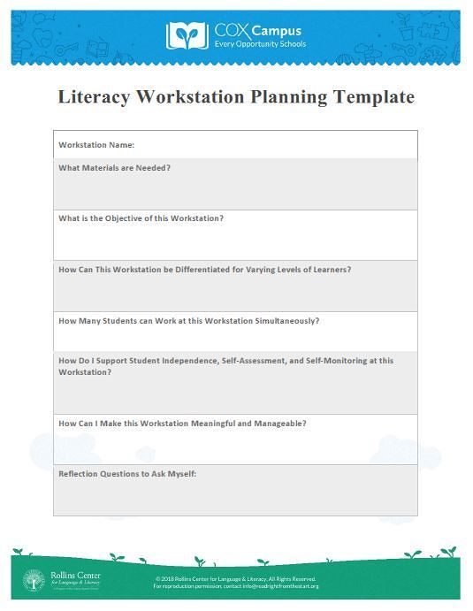 Workstation Planning Template