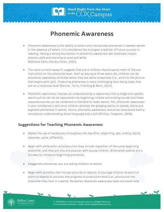 Phonemic Awareness Teaching Aid