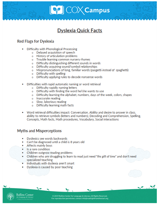 Dyslexia Quick Facts