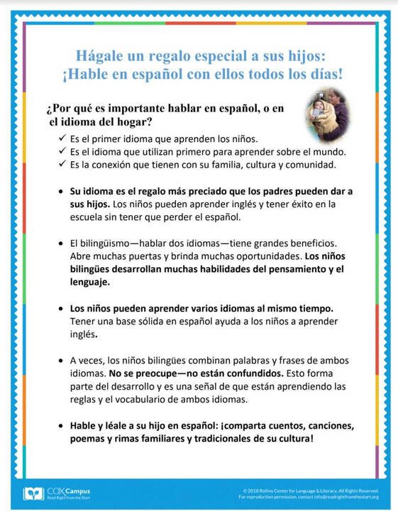 The Gift of Your First Language Family Resource (Spanish Version)