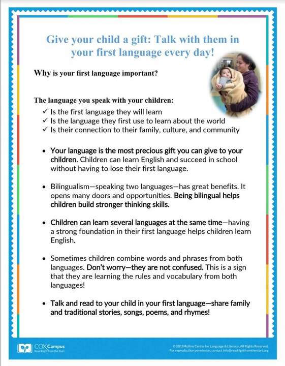 The Gift of Your First Language Family Resource