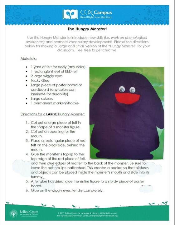 The Hungry Monster Activity Template