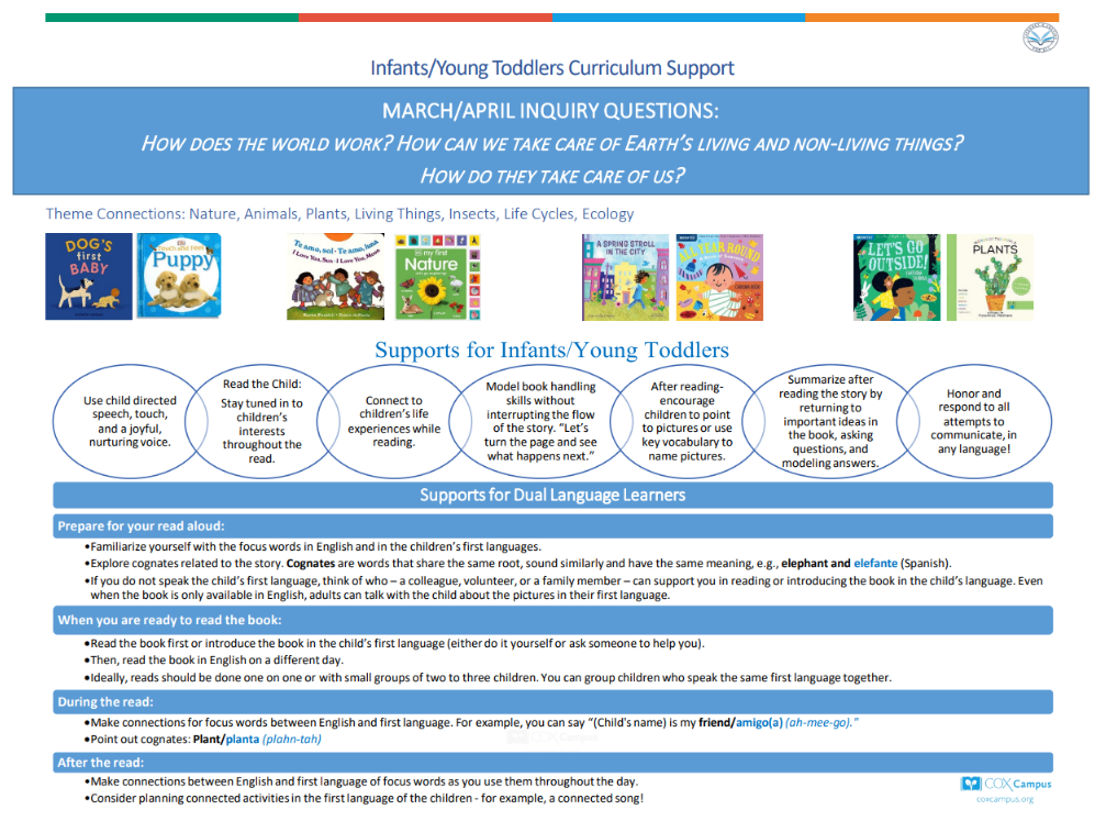 Literacy & Justice: Infants and Young Toddlers Curriculum Support -Nature and Ecology Themes