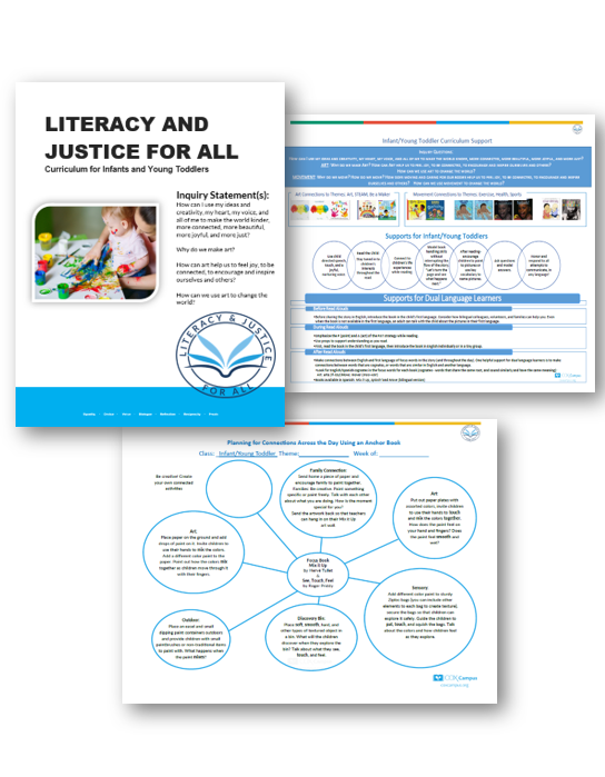 Literacy and Justice Bundle: Art, Exercise, and Health Themes  (Infants and Young Toddlers)