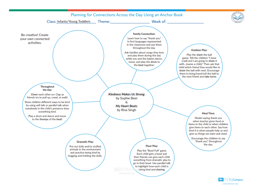 Literacy & Justice: Kindness Makes Us Strong and My Heart Beats Bubble Map (Infants and Young Toddlers) - Kindness and Gratitude Theme