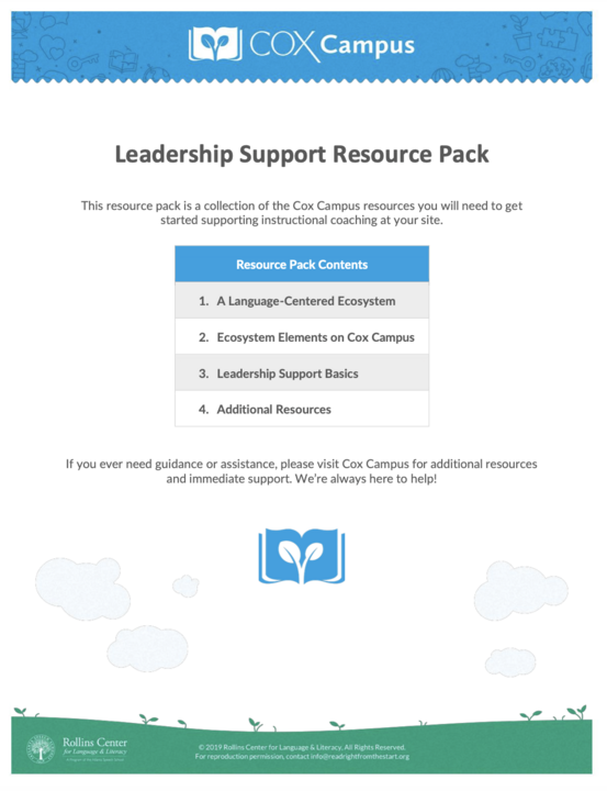 Leadership Support Resource Pack