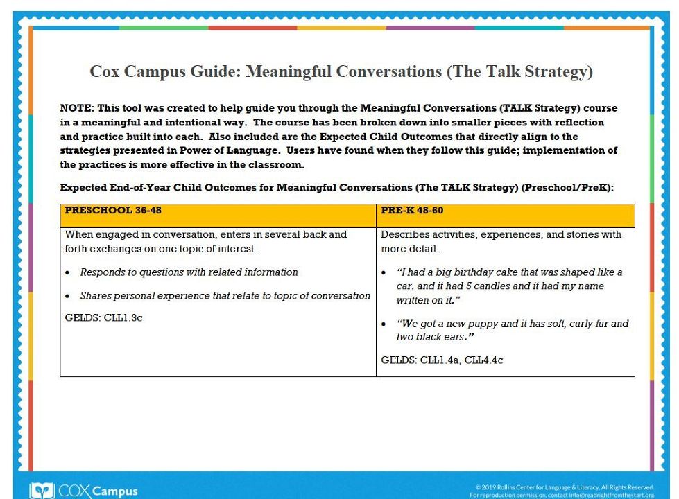 Meaningful Conversations Course Guide