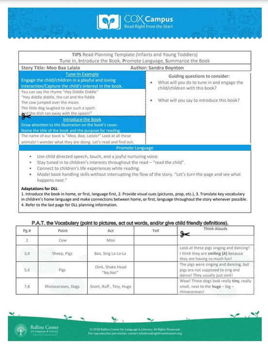 Moo, Baa, La La La TIPS Guide (IYT)