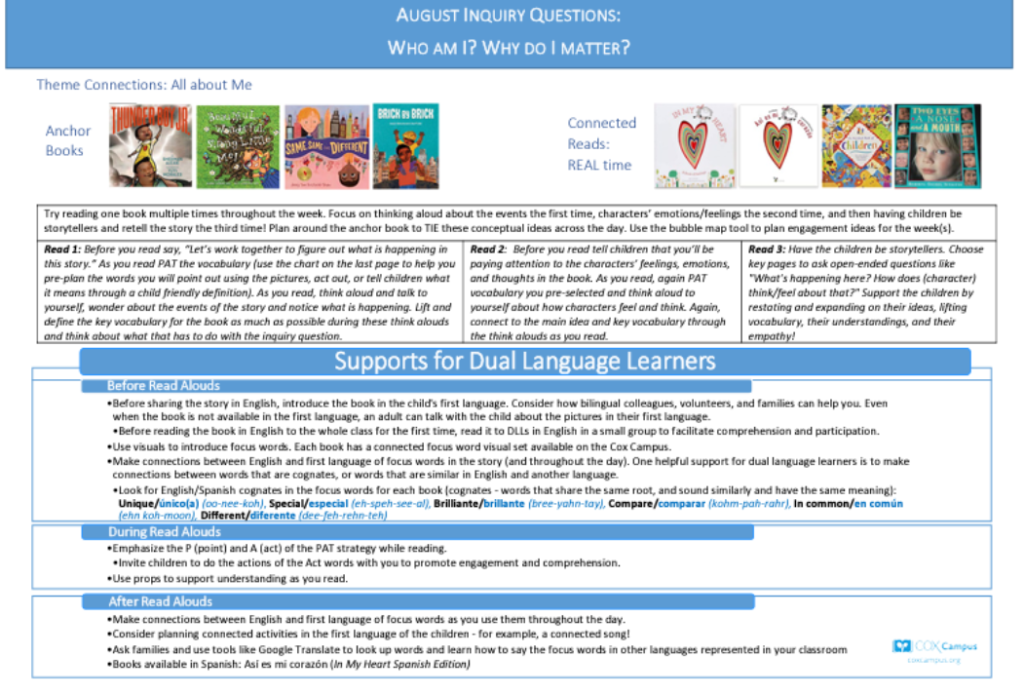 Literacy & Justice: Preschoolers Curriculum Support-All About Me Theme
