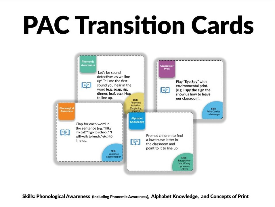Early Literacy (PAC) Transition Cards