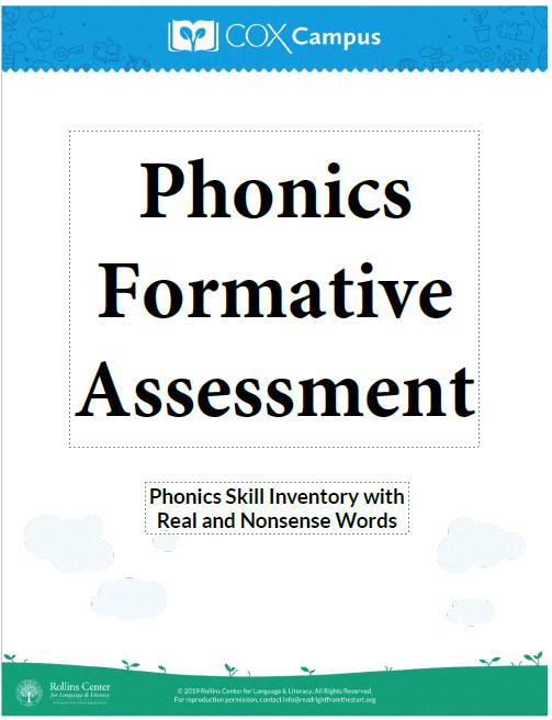 Phonics Formative Assessment