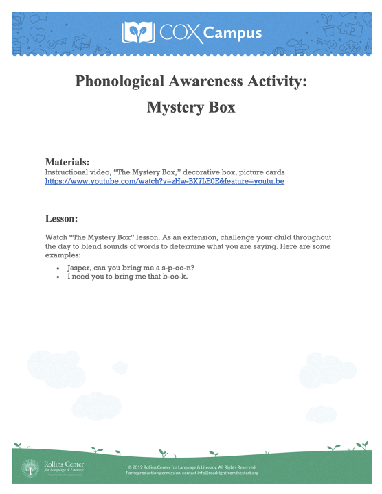 PA Activity: The Mystery Box