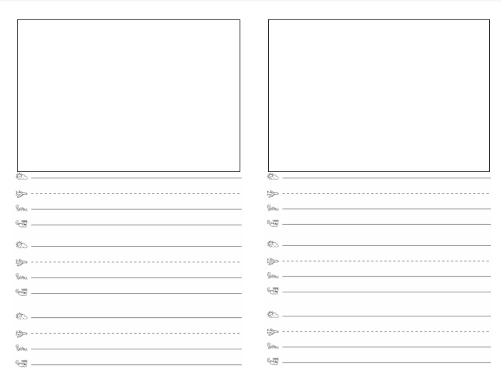 Printable booklet with Handwriting Lines