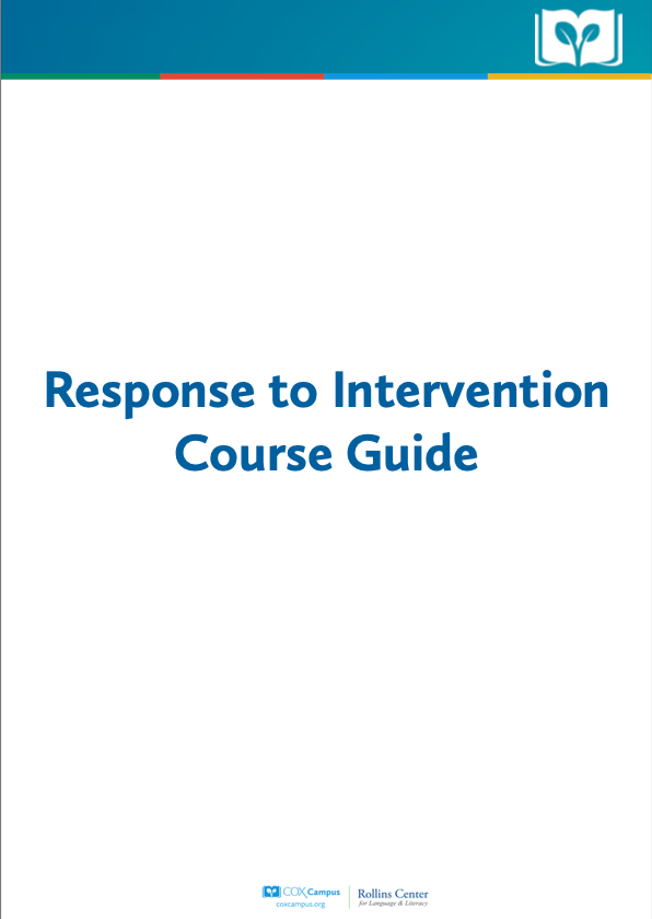 Response to Intervention Course Guide