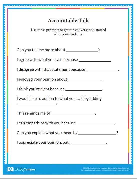 Accountable Talk Prompts
