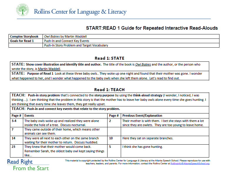 Owl Babies START Read 1