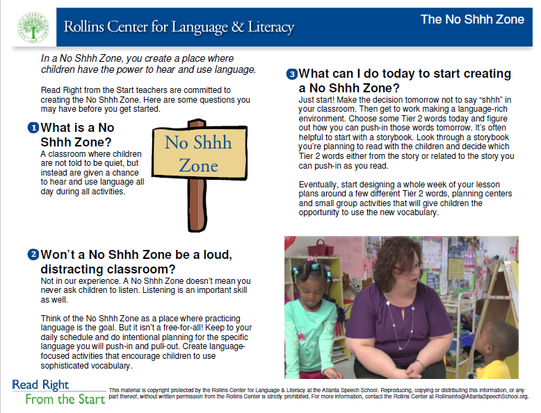 The No Shhh Zone Teaching Aid