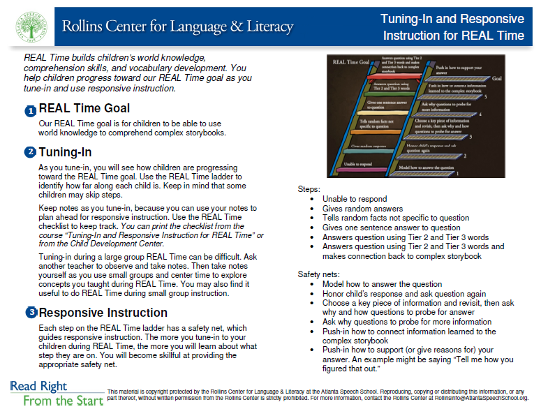 Tuning-In and Responsive Instruction for REAL Time Teaching Aid