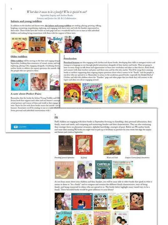 Literacy & Justice: Inquiry Questions: What does it mean to be a family? Who is special to me? (Family Theme Booklist)