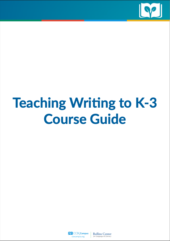 Teaching Writing to K3 Course Guide