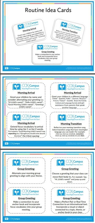 Routine Idea Cards