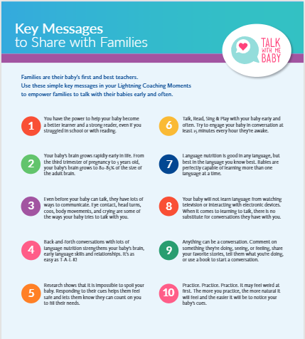 TWMB@Birthing Centers Key Messages to Share with Families