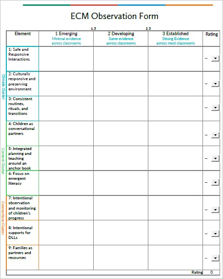 ECM Observation Form