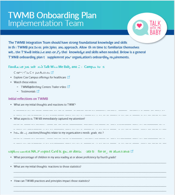 TWMB Healthcare Integration Team Onboarding Guide