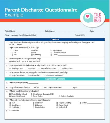 TWMB@Grady Patient Discharge Questionnaire