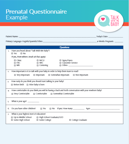 TWMB@Grady Prenatal Attitute Questionnaire