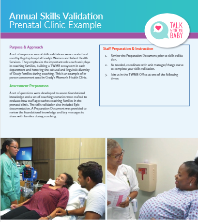 TWMB@Grady Prenatal Clinic Annual Skills Validation