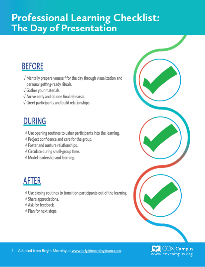 Professional Learning Checklist