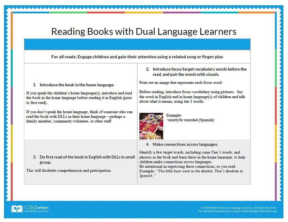 Reading Books with Dual Language Learners