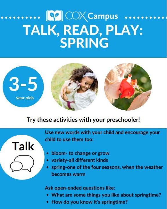 Talk, Read, Play: Spring